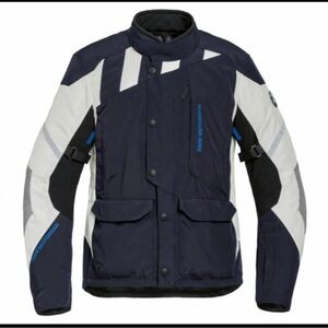 BMW Navy Blue and Cream Performance Jacket with Protective Armor